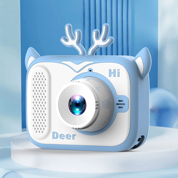 Mini cámara juguetes cámara de vídeo digital fotografía de dibujos animados (doble azul blanco) Sywqhk Para estrenar