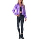 thumbnail image 2 of CHAQUETA METÁLICA LIGERA CON CREMALLERA DE MANGA LARGA BRILLANTE Y HOLOGRÁFICA PARA MUJERES INSPIRADA EN CHIC XL LILA CLARO, 2 of 6