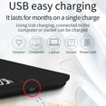thumbnail image 4 of Dsseng Bluetooth Smart Scale with LED Display for Body Weight & Body Composition  High Accurate Digital Bathroom Scale  Sync with App  USB Rechargeable  10.2”x10.2”x1.2”  1PC  Black, 4 of 8