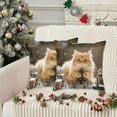 thumbnail image 6 of 17.7x17.7 in Christmas Cushion, Christmas Decorative Pillow Covers, Holiday Pillow Covers, Festival Ambiance Decorative Pillowcase for Sofa Couch Living Room Seasonal Home Decor, Lazyguy, X, 6 of 6