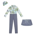 thumbnail image 3 of Women'S Classic Swimwear Long Sleeve Full Cover Swimsuit Rash Guard, 3pcs Set, 3 of 8