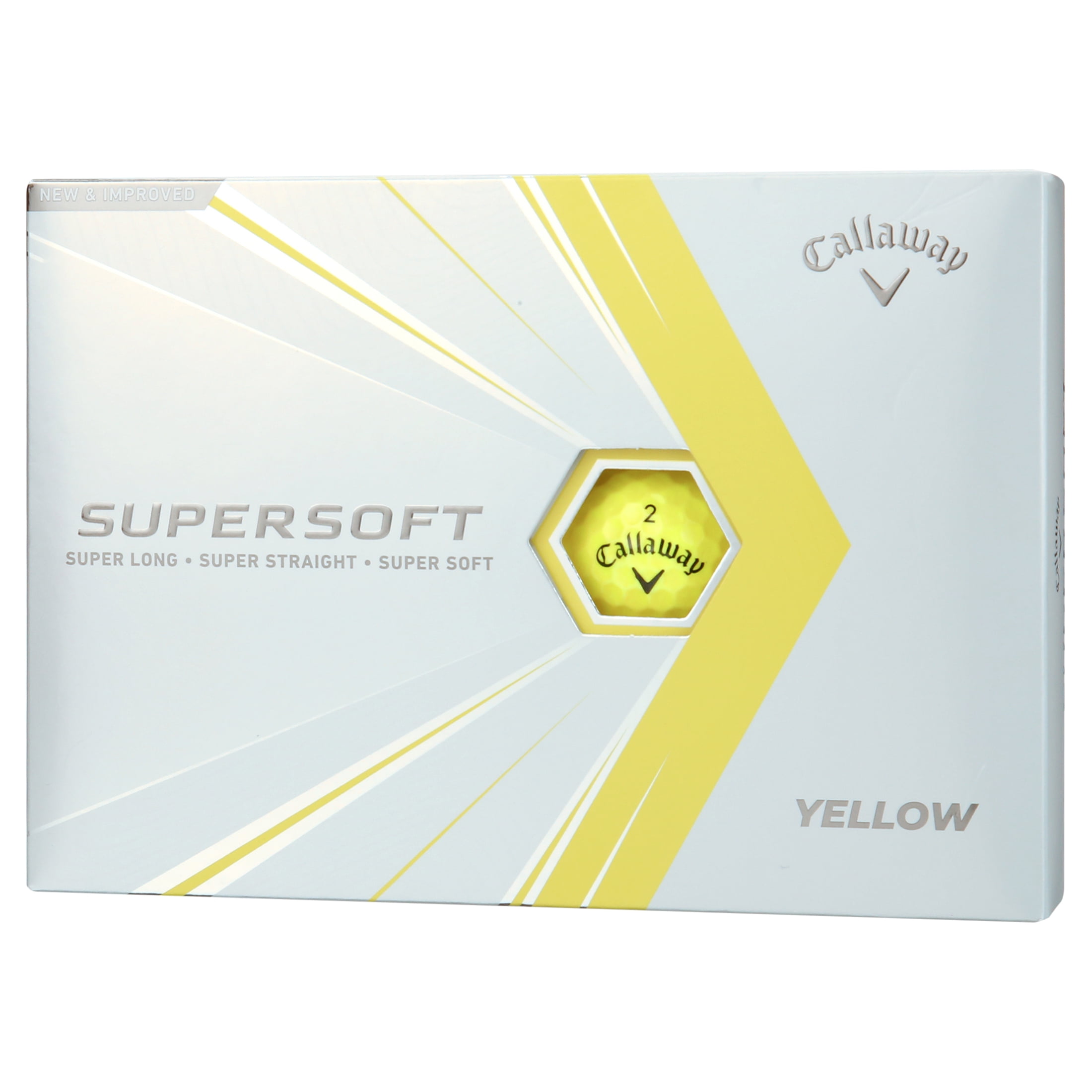 Callaway Supersoft 2021 Golf Balls, Yellow, 12 Pack