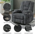thumbnail image 3 of Power Lift Recliner Chair with Massage & Heat for Seniors, Overstuffed Sofa Chair Wide Seat, Heavy Duty Chenille Fabric, USB/Type C Ports, 2 Steel Cup Holders, 155° Recline,350lb Capacity, 3 of 10