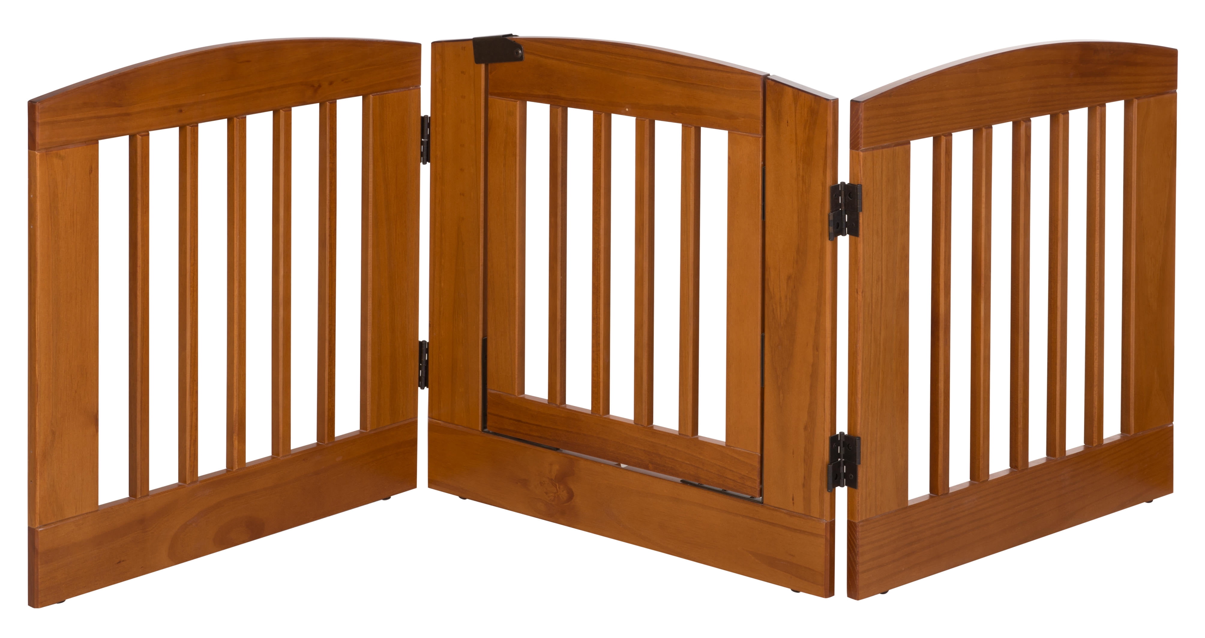 Ruffluv 3 Panel Expansion Freestanding Pet Gate with Door