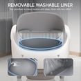 thumbnail image 5 of Open-Top Self-Cleaning Cat Litter Box, Automatic Cat Litter Box with APP Control, Dual Safety Sensors, Includes Trash Bags, Grey-White, 5 of 8