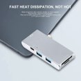 thumbnail image 5 of Hub tipo C de aleación de aluminio YC204, concentrador USB 3.0 tipo C, salida de video HD 4K, lector de tarjetas TF, adaptador de concentrador USB-C para Apple MacBook, 5 of 5