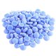 thumbnail image 1 of 100 piezas de plano, mármol, guijarros, jarrón, rellenos, decoración, Azul claro Zulema abalorios de mármol de cristal, 1 of 7