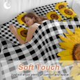 thumbnail image 4 of Sunflower Duvet Cover Set King Size, Countryside Yellow Flower 4 Piece Soft Microfiber Bedding Set with 1 Duvet Cover, 1 Flat Sheet, 2 Pillowcases, 4 of 9