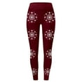 thumbnail image 4 of WILLBEST Leggings de Cintura Alta con Estampado de Copos de Nieve Navideños para Mujer, para Yoga, Entrenamiento, Deportes, Cómodos, Elásticos Y Suaves, Pantalones Deportivos Grande, 4 of 4