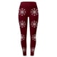 thumbnail image 4 of MKLEKYY Leggings deportivos push up para mujer, leggings de cintura alta con estampado de copos de nieve navideños para mujer, pantalones deportivos de yoga y entrenamiento, 4 of 4
