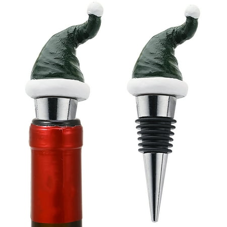 

2024 Christmas Party Decoration Red Wine Stopper Red Wine Preservation Stopper Christmas Hat Resin Alloy Christmas Gift