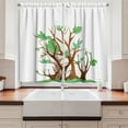 thumbnail image 2 of Ambesonne Jungle Theme Kitchen Curtains, Ordered Forest Trees, 55"x24", Peacock Green Ginger, 2 of 3