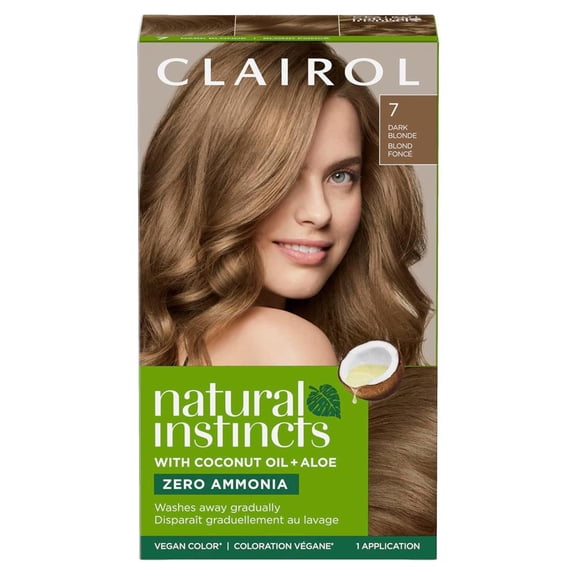 (2 Pack) Natural Instincts Clairol Non-Permanent Hair Color - 7 Dark Blonde - 1 Kit