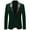 Green, variant on Cloudstyle Velvet Business Jacket For Men Slim Fit Men's Peak Lapel Business Coat