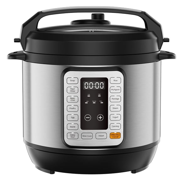 LIFERECORD Electric Pressure Cooker 6 Quart, 9-in-1 Multi Cooker with Stainless Steel Housing, Smart Slow Cooker, Rice Cooker, Steamer & Yogurt Maker for Family Meals