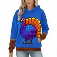 thumbnail image 6 of Women's Thanksgiving Hoodies Cute Turkey Graphic Pullover Sweatshirt Trendy Casual Long Sleeve Holiday Tops, 6 of 7