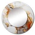 thumbnail image 2 of Designart "Earthy Orange Geode Minimalism" Stone Geode Round Mirror Wall Decor Traditional - Large Beige Round Bathroom Mirror - Round Mirror - 23" x 23", 2 of 6