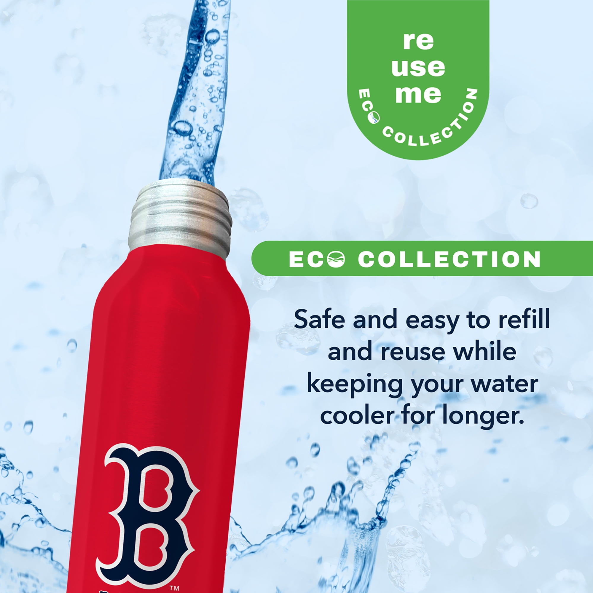 Sports Water Boston Red Sox Aluminum, Bottled Spring Water, 12 X 16.9 oz