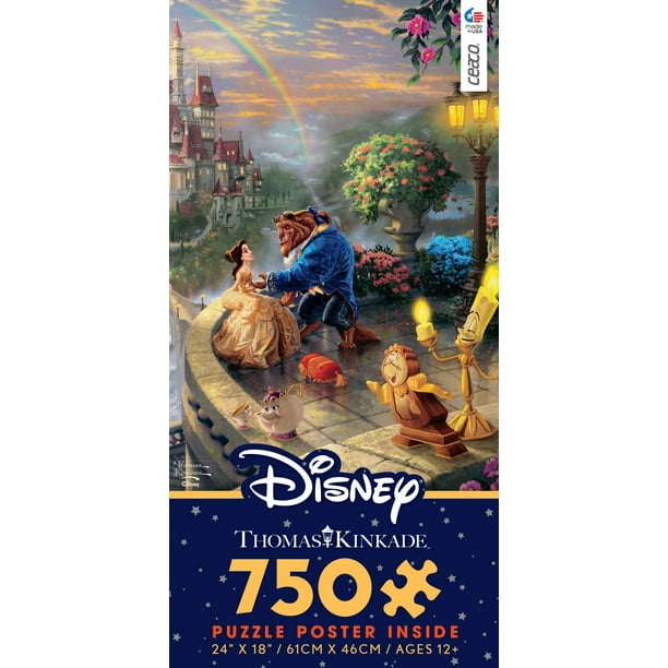 Ceaco Thomas Kinkade Disney Beauty And The Beast 750 Piece Jigsaw