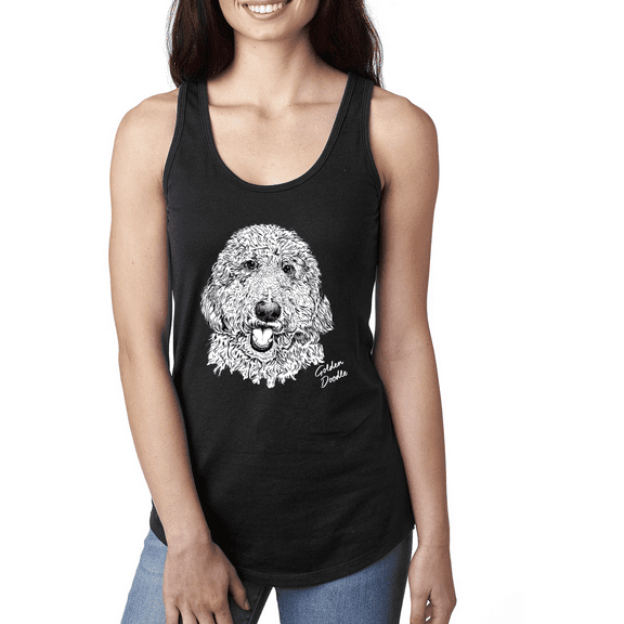 Golden Doodle Dog Lover Pet Owner Animal Lover Ladies Racerback Tank Top