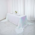 thumbnail image 3 of Efavormart 90"x156" Iridescent Blue Big Payette Sequin Rectangle Tablecloth Premium Table Cover Party Supplies for Baby Shower Tablecloth, Wedding Birthday Party, Banquet Decor, 3 of 11