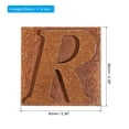 thumbnail image 2 of Uxcell Letter Stamps Wood Rubber Stamp Character R Vintage Alphabet Stamps Set Wooden Stamp Stamper, Brown, 2 of 6
