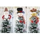 thumbnail image 5 of Gran muñeco de nieve para la parte superior del árbol de Navidad con colgador para bufanda y sombrero de copa para Navidad, 5 of 5