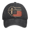 thumbnail image 3 of Trgacdwlo 250th Anniversary USA Hat 1776-2026 Flag Print Adjustable Baseball Hat Freedom Independence Day Unisex Sun Hats 22-23, 3 of 5