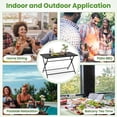 thumbnail image 4 of Gymax Set of 5 Foldable Outdoor Dining SetLarge Rectangular Metal Table 4 Mesh Armchairs, 4 of 9