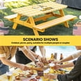 thumbnail image 6 of Gnomes Sunflowers Table Cloths for 5 Foot Rectangle Tables, Pastoral Botanical Yellow Plaid Patio Waterproof Elastic Fitted Tablecloths, Washable Rectangular Table Cover for Camping, 6 of 8