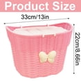 thumbnail image 3 of Zhenhongyql Basket With Lid Wicker Style Rear Basket Large Capacity Scooter Storage Basket For Kids Adult Orange, 3 of 4