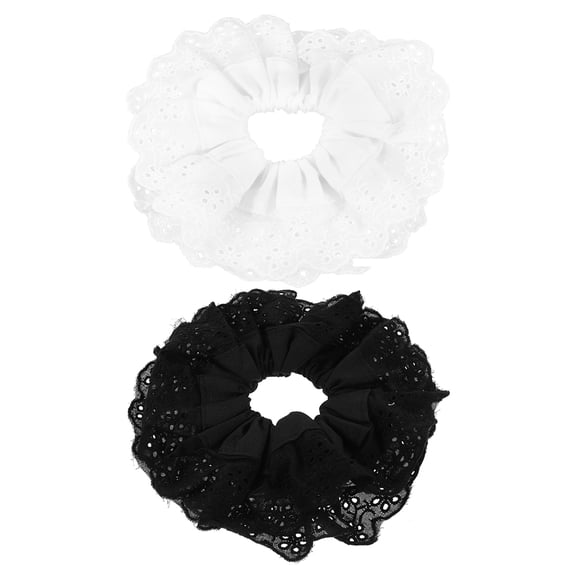 GAXIRE Updo Hair Accessories 2Pcs Oversized Scrunchies for Women Black White