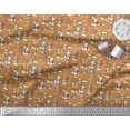 thumbnail image 3 of Soimoi Poly Georgette Fabric Pizza,Cake & Croissant Food Printed Fabric 1 Yard 52 Inch Wide, 3 of 3