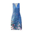thumbnail image 4 of IROINNID Shift Dress For Women Fashion Casual Plus Size Floral Print Sleeveless Vest Dress V-Neck Knee-Length Dress, 4 of 4