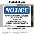 thumbnail image 3 of (2 Pack) For The Comfort Of All Guests No Gang Attire OSHA Notice Sign, 3 of 7