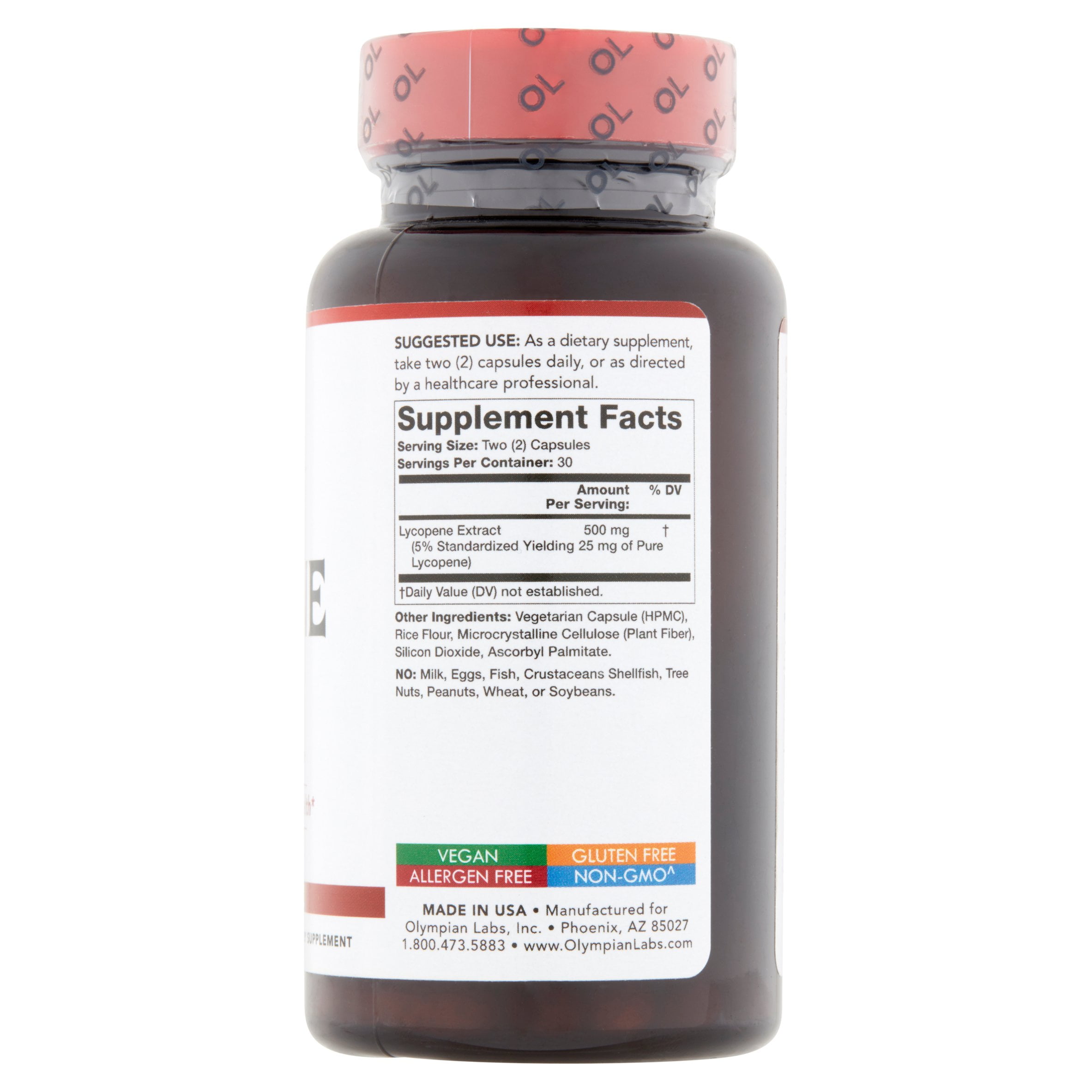 Buy Olympian Labs Lycopene Dietary Supplement, 25mg, 60 count Online at