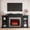 A# 72" Black, variant on LGHM 72" Fireplace TV Stand for 75 inch 80 inch TV, Electric Fireplace with Mantel, Farmhouse Television Stands with 23" Electric Fireplace, White Brown