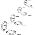 thumbnail image 5 of Cterwk 4 Pair 316L Stainless Steel Hoop Earrings Huggie Hoop Earrings Helix Lobes Hinged Sleeper Earrings for Men Women, 8mm 10mm 12mm 14mm, Silver, 5 of 5