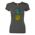 thumbnail image 2 of Wild Bobby, Trendy Tropical Pineapple, Fashion, Women Slim Fit Junior Tee, Dark Grey, Large, 2 of 4