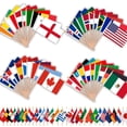 thumbnail image 1 of Banderas portátiles de la Copa Mundial AhfuLife, banderas internacionales de 48 países con mástil de, 1 of 7