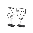 thumbnail image 4 of Renwil Posie Modern Metal Decorative Statue in Black (Set of 2), 4 of 10