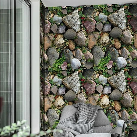 Cheers 3D Stone Rock Grass Wallpaper TV Background Decal Living Room Cafe  Decor Sticker | Walmart Canada
