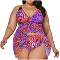 thumbnail image 5 of Sakmal Tropical Swimsuit Women Plus Size Tankinis Two Piece Sets Orange Swimwear Full Coverage Padded Swimsuit Sets, 5 of 5