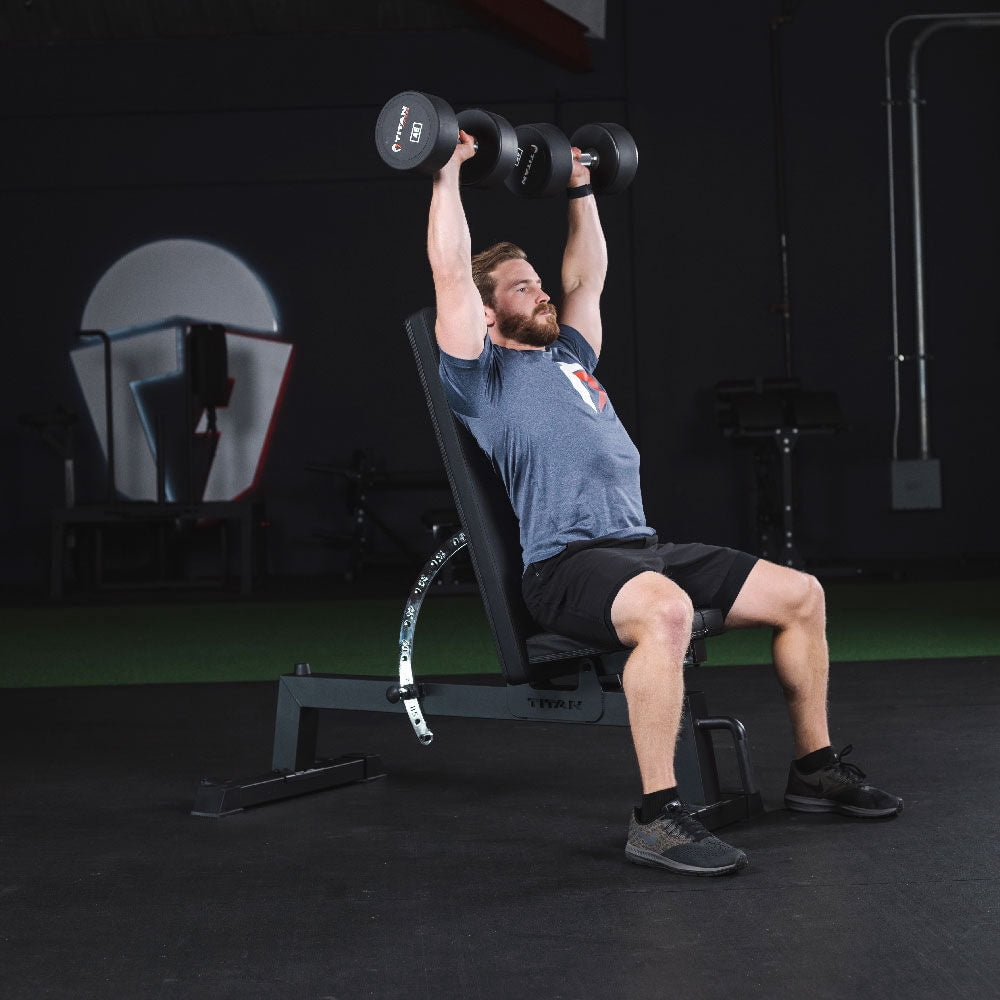 Titan Fitness Performance Series Adjustable Steel Bench, Multicolor, 52 lb