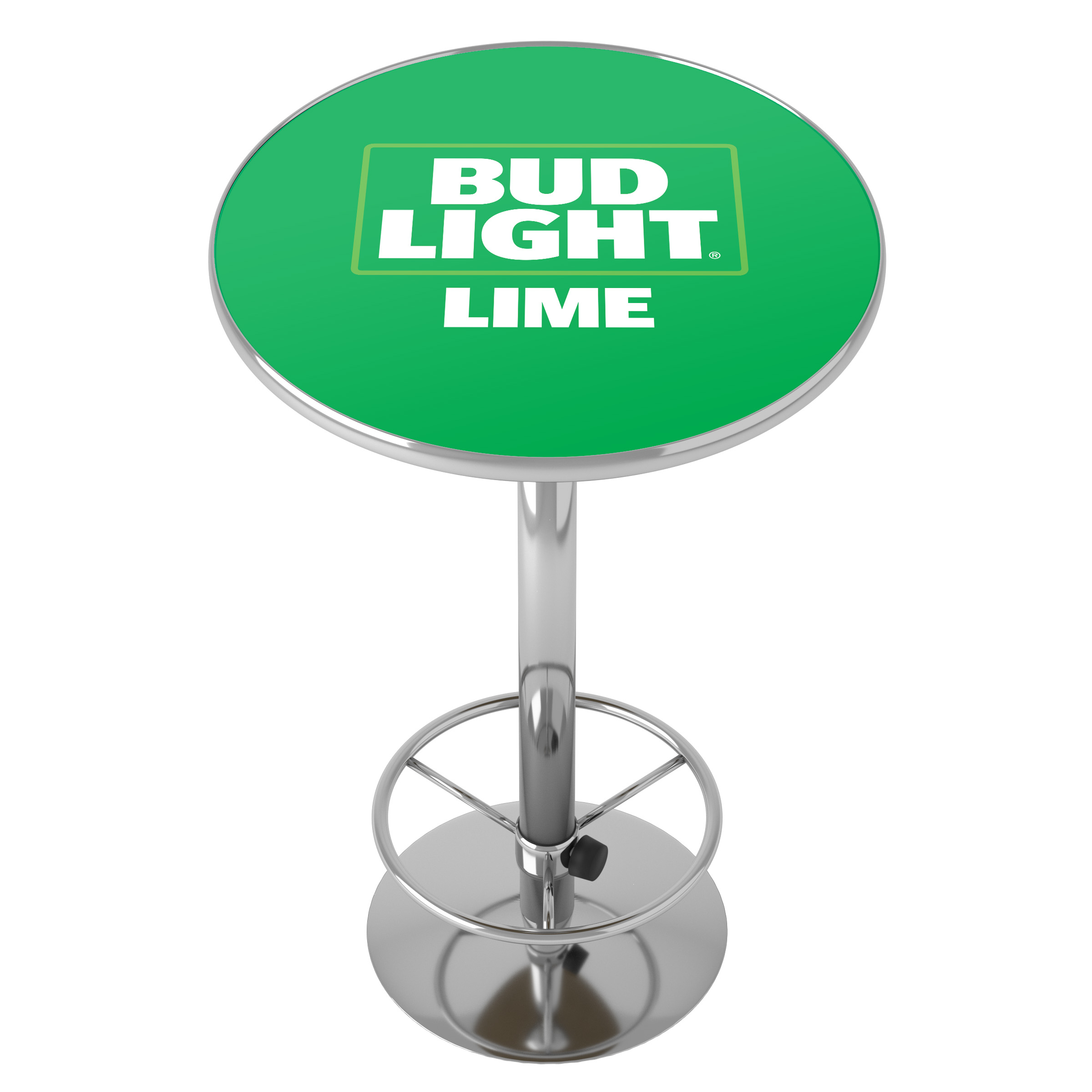 Bud Light Lime Gameroom Combo - Table and 2 Bar Stool Set for Entertainment Spaces, Home Bar, or Garage by Trademark Global