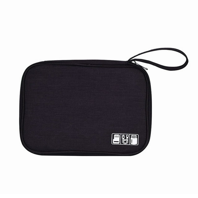 Estuche para cable de carga de datos portátil Seitruly Bolsa de transporte Auricular Negro