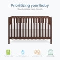 thumbnail image 4 of Dream On Me Synergy Wave 5-in-1 Convertible Crib, Walnut, 4 of 9