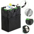 thumbnail image 4 of Deago Waterproof Car Trash Can Litter Bin Garbage Bag Waste Storage Organizer Pocket Black, 4 of 10