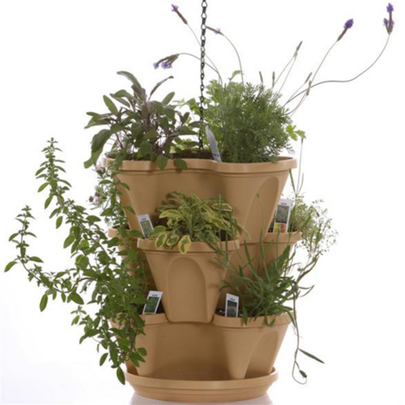 Nancy Janes 12 in. Self Watering Stacking Planters Set of 3