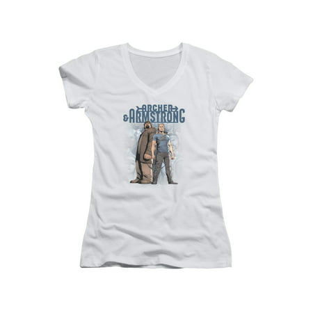 Archer & Armstrong Valiant Comics Two Against All Juniors V-Neck T-Shirt Tee
